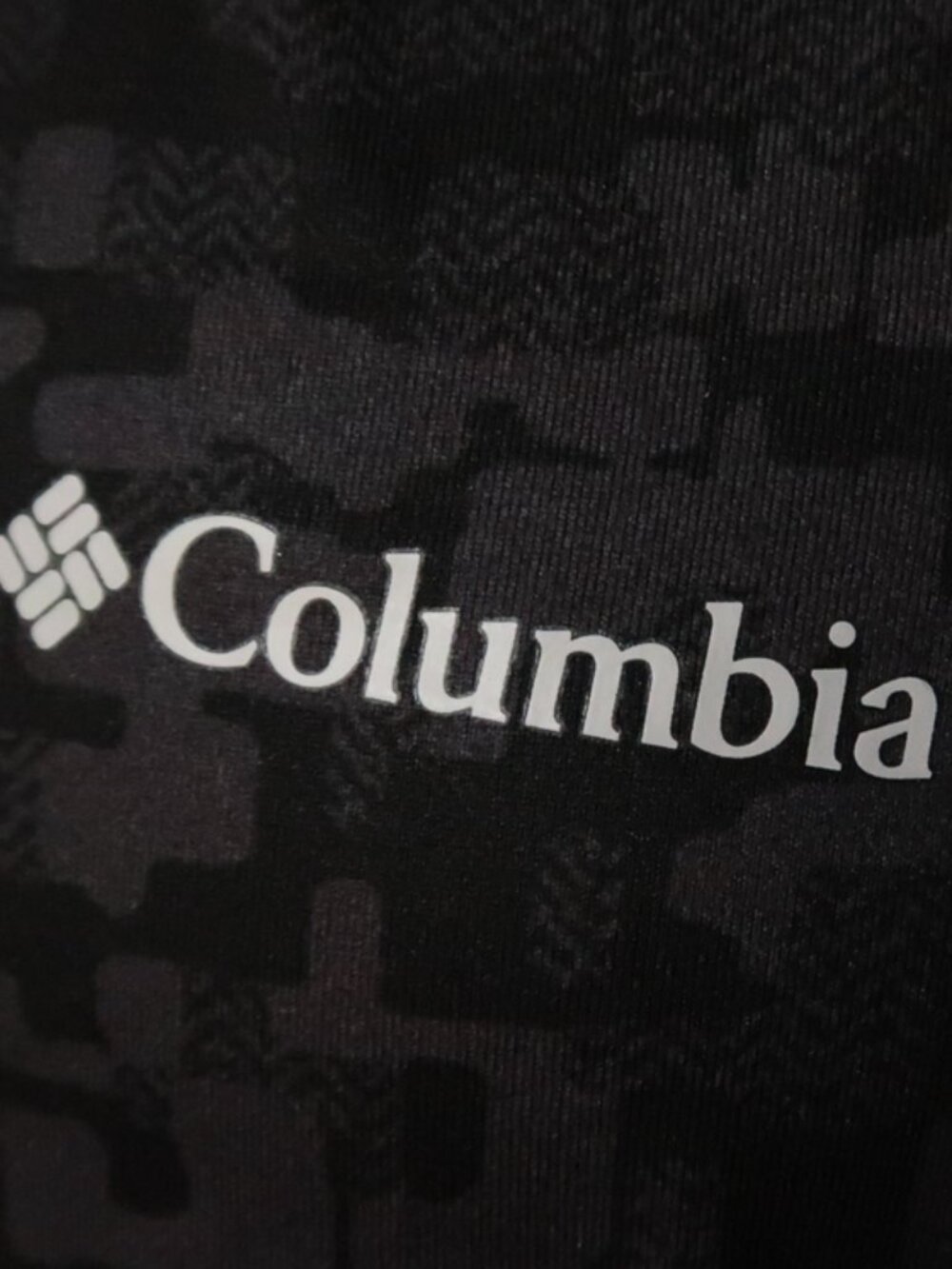 Columbia Black Camo Fitted Omni-Wick Midweight LS Tee (M) NEW! 😎 🐟